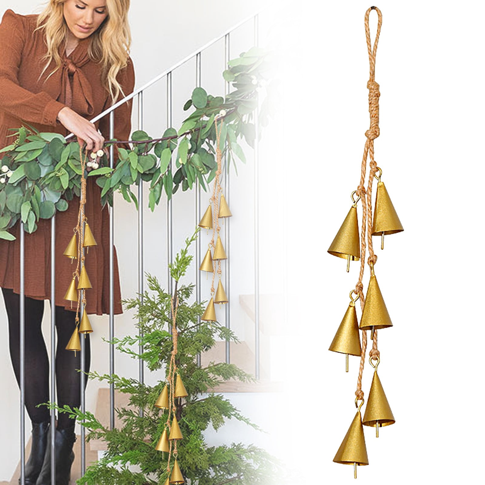 Metal Bells Hanging Christmas Decoration,Metal Handmade Decorative Cow ...