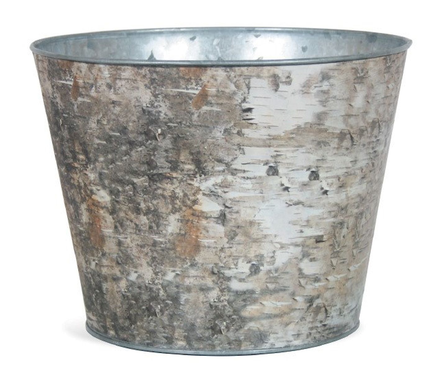 Metal Birch Bark Look Bucket Shaped Planter - Walmart.com