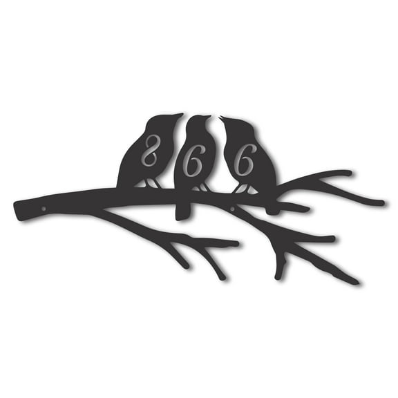 Metal Bird Address Sign | Custom Metal Address Sign | Metal Address Plaque | 15 Color Options 36