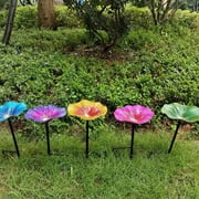 Metal Bird Bath, Antique Bird Bath for Outside, 2-Pronged Base Freestanding Bird Bath Bowl Spa & Birdfeeder, Birdbaths for Outdoors, Garden Patio Yard Lawn Decor