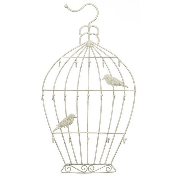 Metal Bird Cage Design Keyring and Lanyard Holder - By Ganz