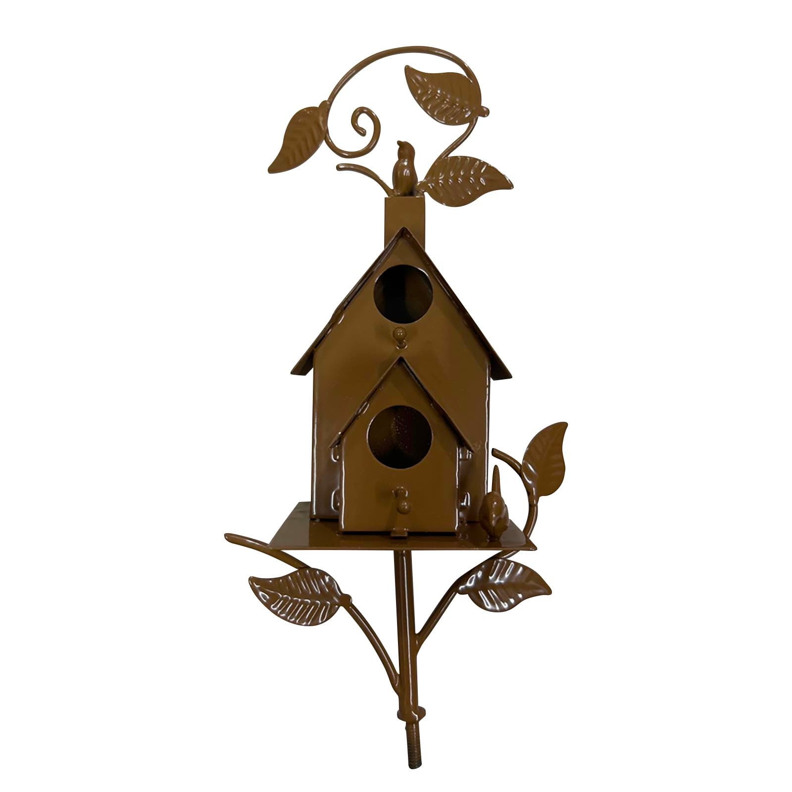 Metal Bird House With Poles, Hanging Bird Houses Outdoor, Bird Houses
