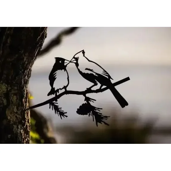 Metal Bird Tree Yard Decoration, Metal Crow/Owl, Steel Art, Garden Sculpture, Outdoor Decorations, Iron Art,Iron Art Silhouette (TY5305-01)