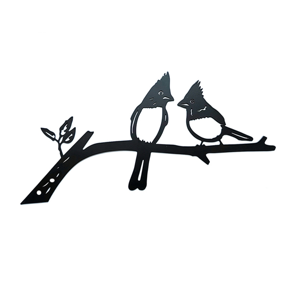 Metal Bird Wall Art Decor Wall Sculpture Outdoor Indoor Yard Garden Ornament Easy Assemble Non