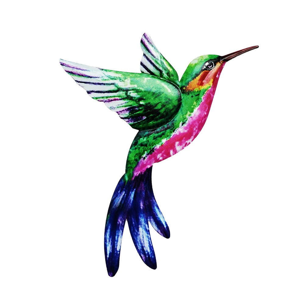 Metal Bird Wall Art Sculpture Outdoor Hanging Ornament for Garden/Home