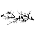 thumbnail image 1 of Metal Birds Wall Art, Metal Vivid Birds on Branch Silhouette Wall Decor Black Leaves with Bird Outdoor Hanging Wall Sculpture for Home Balcony Garden(Large), 1 of 9