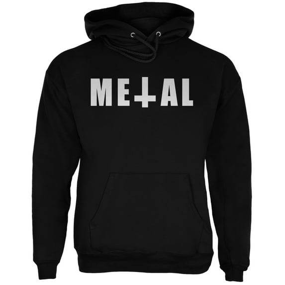 Metal Black Adult Hoodie - Medium
