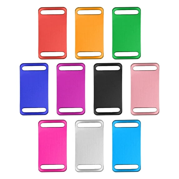 Metal Blank Tags, Pet ID Tags 10 Color Aluminum Blank Engraving Tags for Pet Dog and Cat, Stamping Tag, 10 Pack
