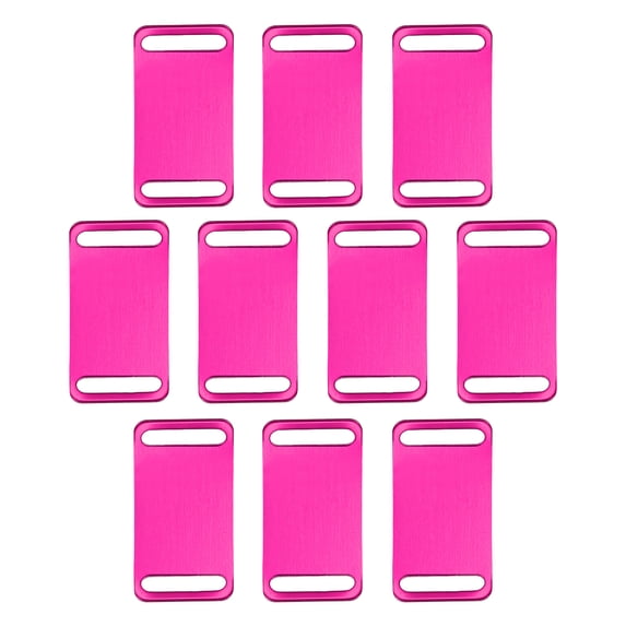 Metal Blank Tags, Pet ID Tags Rose Red Aluminum Blank Engraving Tags for Pet Dog and Cat, Stamping Tag, 10 Pack