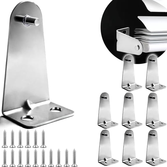 Metal Blinds Hold Down Brackets, Silver Door Blinds Bottom Bracket, Blind Bottom Rail Hold Clips with Screws for Horizontal Blinds Shades