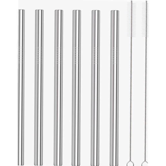 Metal Boba Straws Reusable,Bubble Tea Straws Reusable,Jumbo Smoothie Straws Reusable
