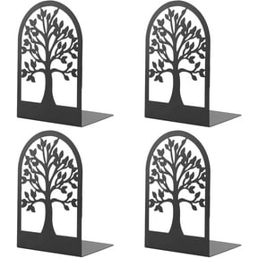 Metal Book Ends, MSDADA Desk Bookends Heavy Duty, Book Ends Holder for Shelves, Bookends for Office&School, Book Shelf Holder Home Decorative, Bookend Supports, Book Stoppers(2 Pairs)