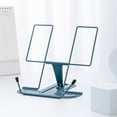 thumbnail image 1 of Metal Book Stand for Desk, Adjustable Reading Rest Book Holder, Portable Cookbook Documents Holder, Sturdy Typing Stand for Recipes Textbooks Tablet Music Books with Page Clips, 1 of 7