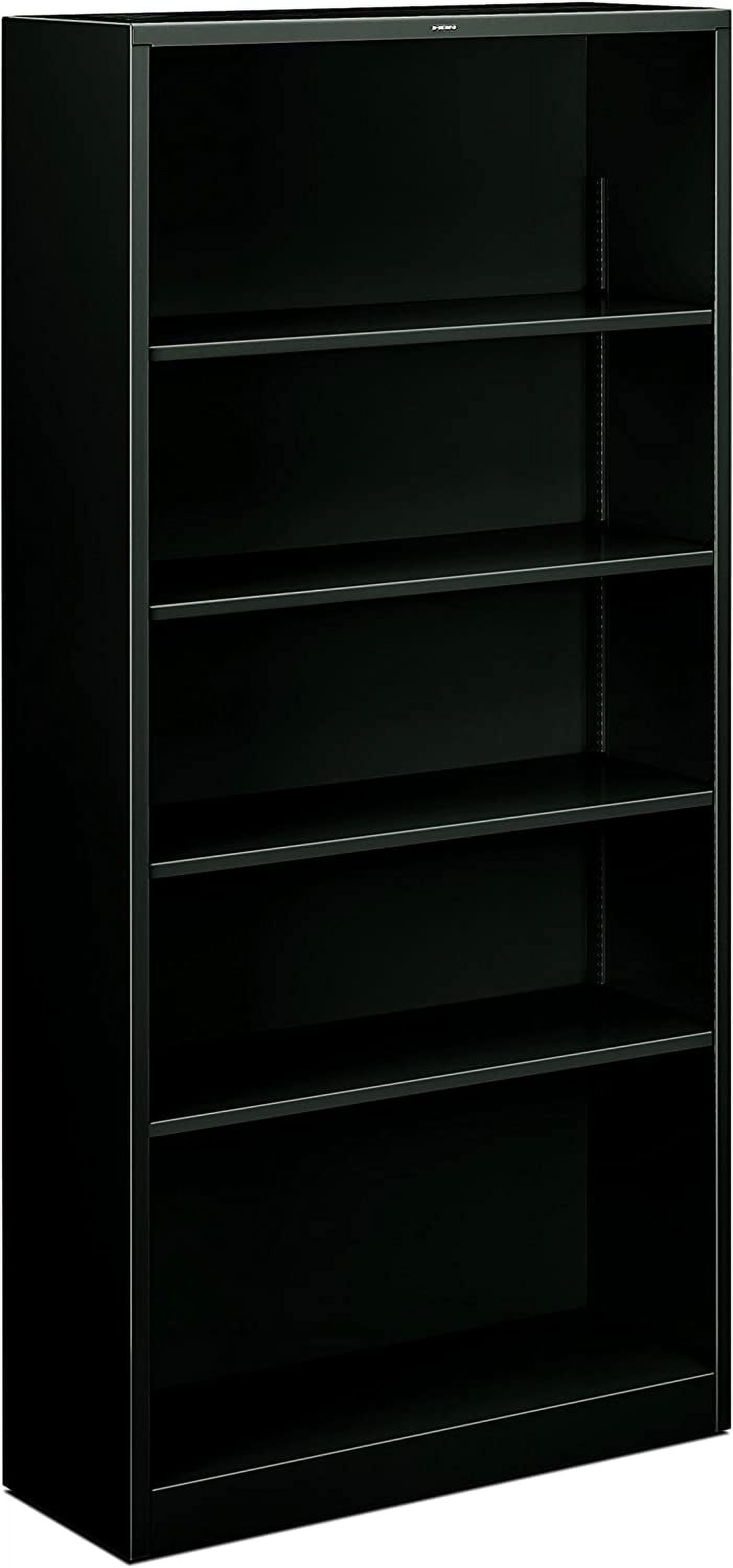 Astral Adjustable Black Steel 5-Shelf Bookcase 71"