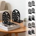 thumbnail image 1 of Metal Bookends Tree Design 2 Pack, Decorative Black Book Ends for Shelves, Heavy Duty L-Shaped Steel Book Holder, Non-Slip Pads, Home Office Library, 1 of 6