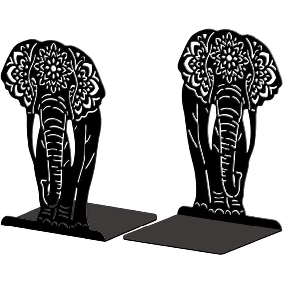 Metal Bookends for Shelves Modern DIY Decorative Heavy Duty Study Book Ends Stoppers for Office Desk Shelf Room 5.3"x4.3"x7.9" Cast