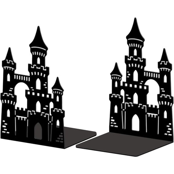 Metal Bookends for Shelves Modern Decorative Heavy Duty Study Book Ends Stoppers for Desk Shelf 5.3"x4.3"x7.9" Cast