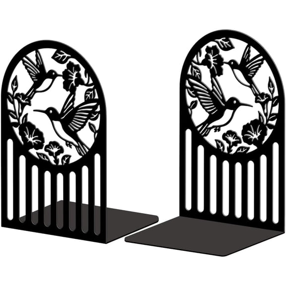 Metal Bookends for Shelves Modern Decorative Heavy Duty Study Book Ends Stoppers for Office Desk Shelf Room 5.3"x4.3"x7.9" Cast Iron Simple