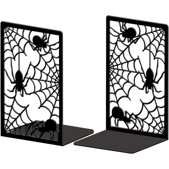 Metal Bookends for Shelves Modern Decorative Heavy Duty Study Book Ends Stoppers for Office Desk Shelf Room 5.3"x4.3"x7.9" CastDIY