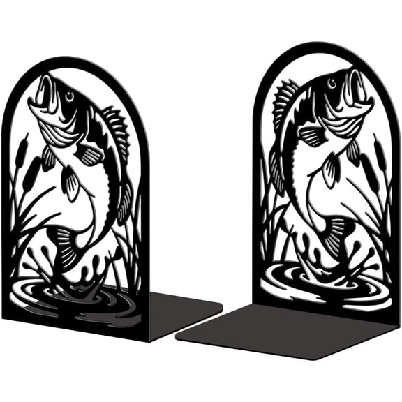 Metal Bookends for Shelves Modern Decorative Heavy Duty Study Book Ends Stoppers for Office Desk Shelf Room 5.3"x4.3"x7.9"