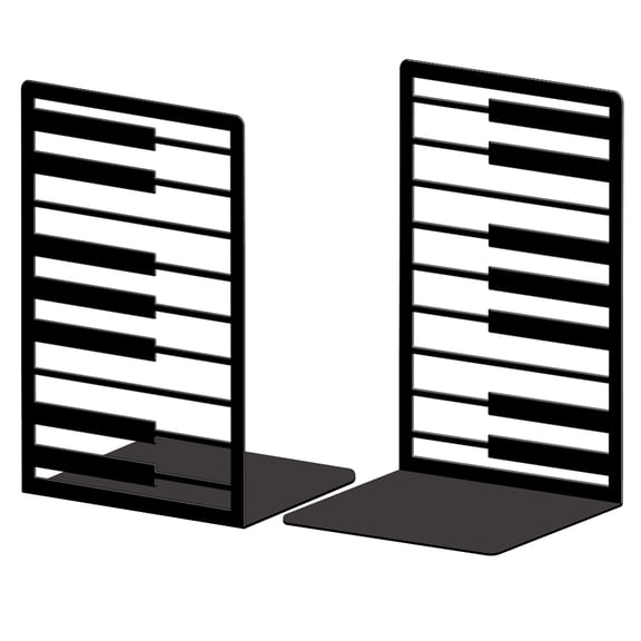 Metal Bookends for Shelves Modern Decorative Heavy Duty Study Book Ends Stoppers for Office Desk