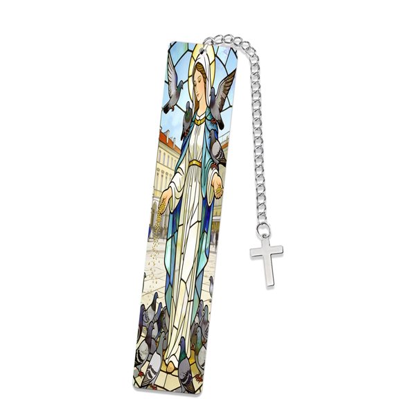 Metal Bookmark,1 Pack Virgin Mary Devotional Art Reading Accessory, Durable Page Marker, Thoughtful Gift for Book Lover, Readers, Students, Teachers & Faithful Hearts