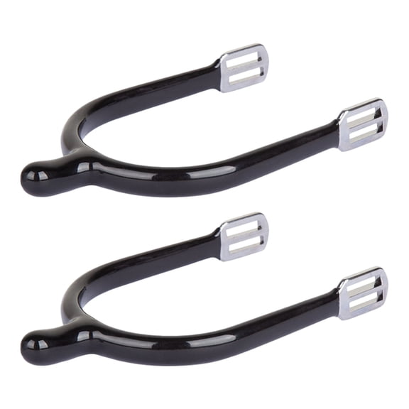 Metal Boot Spur Pair with Adjustable Strap, Horse Training Accessory Set for Stable Work, Daily Use and Schooling