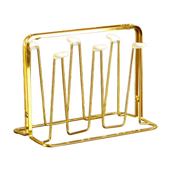 Metal Bottle Drying Rack, Mug Draining Organizer, Drinking Glass Drainer Stand, Glass Water Cup Rack for Dining Kitchen Tumbler Coffee Mugs Style A