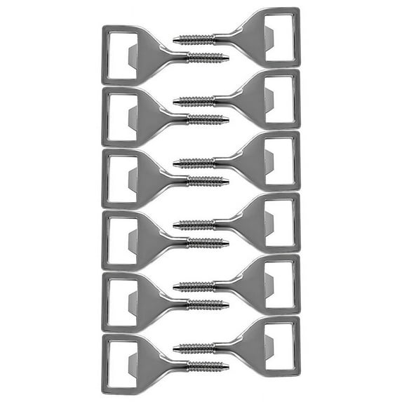 Metal Bottle Opener Blank Stainless Steel Flat Inserts Kit Threaded Beer Hardware for
