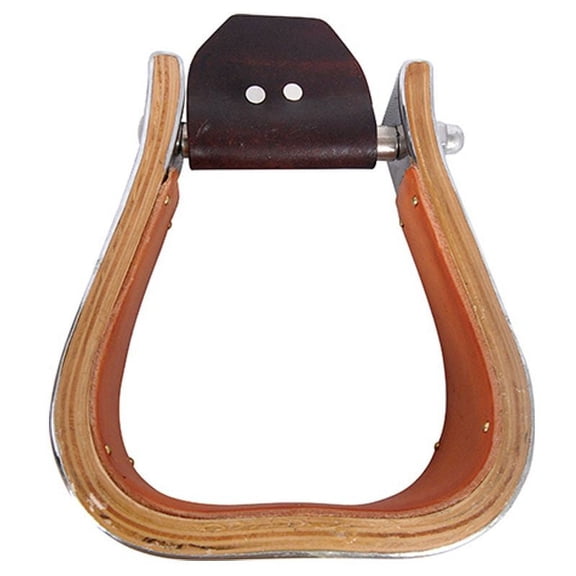 Metal Bound Wood Stirrups - 4"
