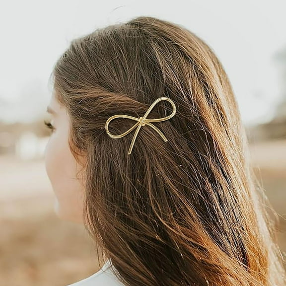 Metal Bow Hairpins Elegant Hair Clips For Women Girls Stylish Barrettes Minimalist Hair Accessories Hair Pin Fashion Bows