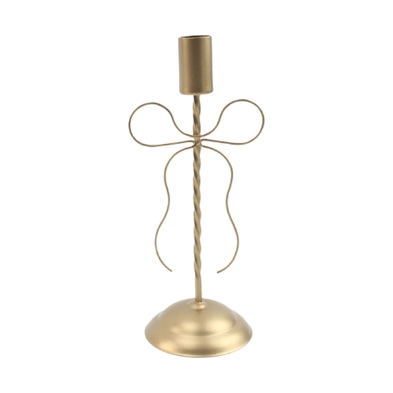 Metal Bow Shape Candle Holder, Gold Iron Candle Stand for Christmas Table Centerpiece, Home Decoration, Elegant Holiday Décor Gift