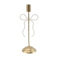 thumbnail image 1 of Metal Bow Shape Candle Holder, Gold Iron Candle Stand for Christmas Table Centerpiece, Home Decoration, Elegant Holiday Décor Gift, 1 of 5