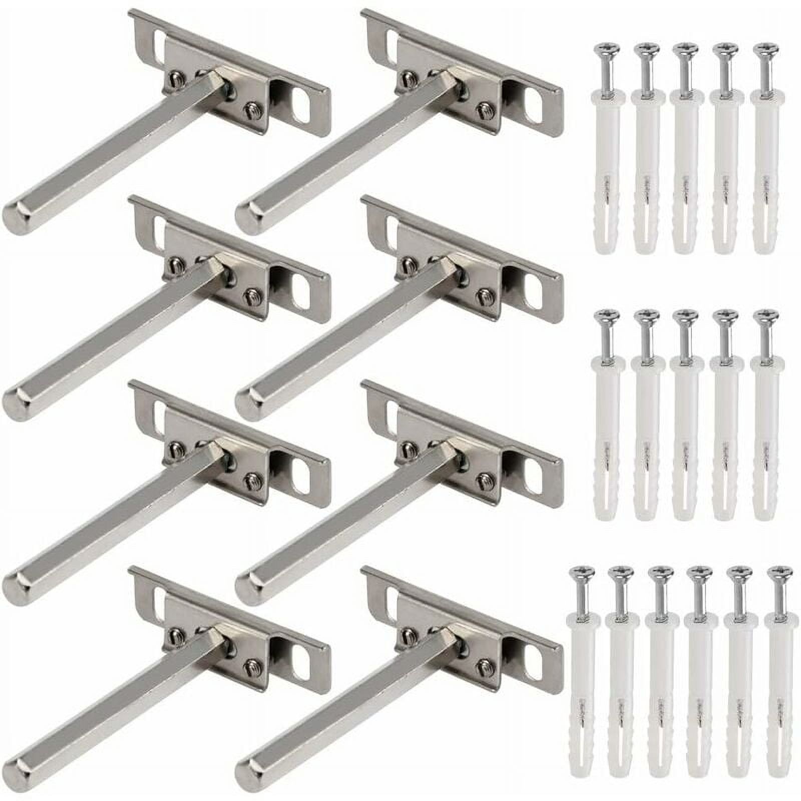 Metal Brackets for Floating Shelf 8Pcs Discreet Wall Bracket Model ...