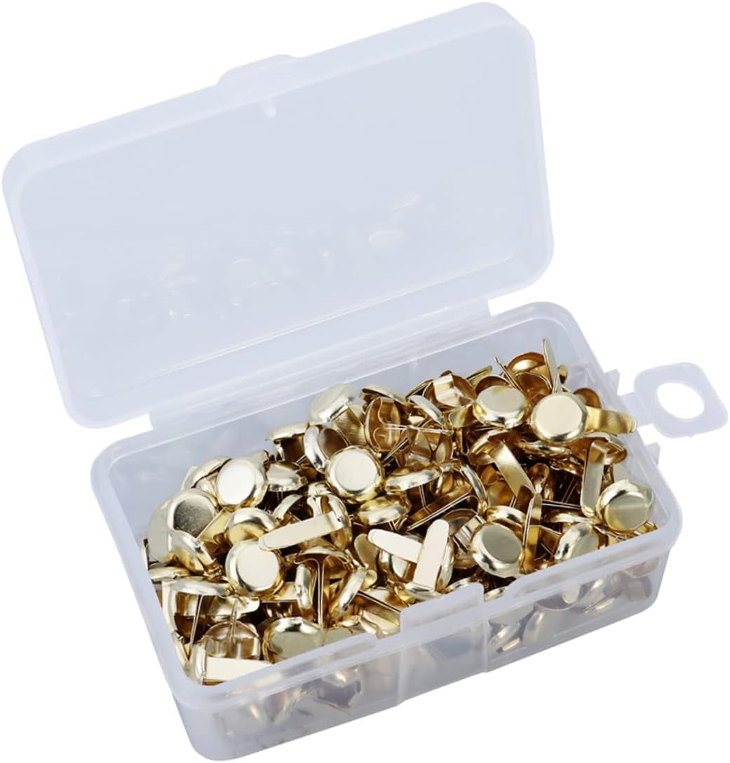 Metal Brads 200pcs Metallic Bra MiniOffiDecore Crafts Brads Round Brads