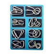 thumbnail image 1 of Metal Brain Teaser Puzzle Ring Set - Interwoven Metal Chinese Puzzle Game for Kids & Adults, Educational Thinking Brain Teaser Toy, Challenging Iron Ring Puzzle for Entertainment and Gift Blue, 1 of 9