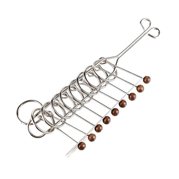 Metal Brain Teaser Puzzles for Adults,IQ Test Mind Games Toys Metal Wire Rings Trick Puzzle,Unlock Interlocking Puzzle Education Smart Toys for Adults Teens
