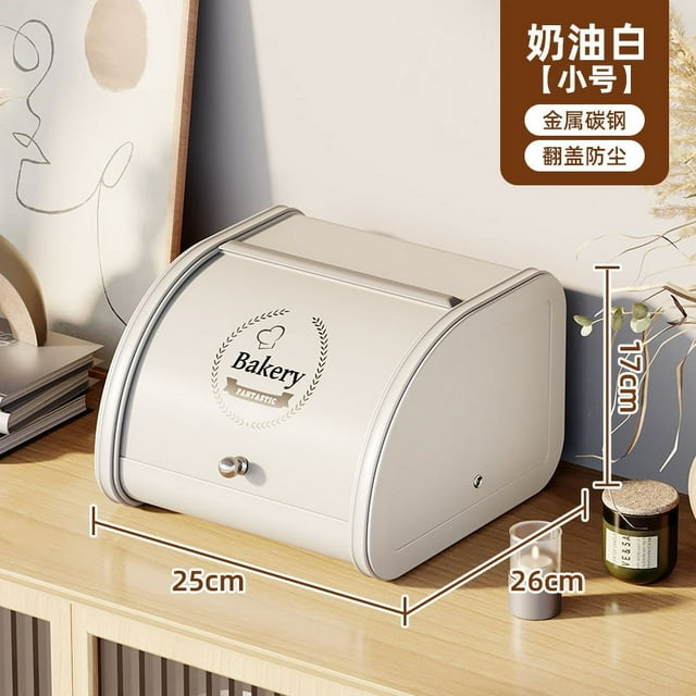 Metal Bread Box Bread Bin Kitchen Storage Container Breads Snack