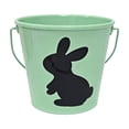 thumbnail image 1 of Metal Buckets with Handle, Easter Rabbit Bucket for Kids, Classroom, Crafts, and Party Favors, Candy Eggs Storage Bucket (Green), 1 of 6