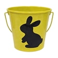 thumbnail image 1 of Metal Buckets with Handle, Easter Rabbit Bucket for Kids, Classroom, Crafts, and Party Favors, Candy Eggs Storage Bucket (Yellow), 1 of 6