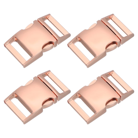 Metal Buckle, 4 Pack Quick Side Release Clips for Luggage Backpack(1.2" x 2", Rose Gold)
