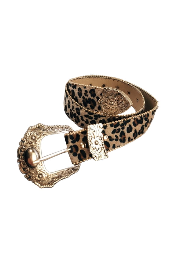 Metal Buckle Belt Aesthetic Pattern Print Belt Pants Belt 2000s Girl Waistband Female Western Waiststrap Decors