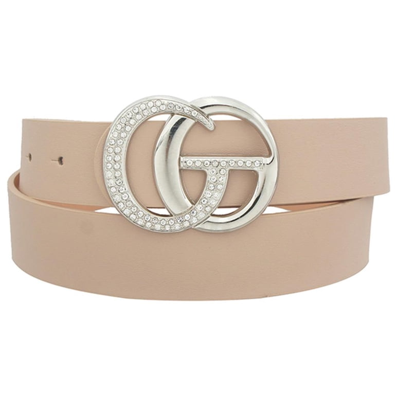 Metal Buckle Belt With Full On Rhinestone Body One Size  display picture 3