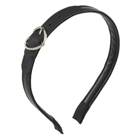 Metal Buckle Leather Headpiece Leather Buckle Headband Punk Headband PU Leather Headband Gothic Tiaras Rock Headband