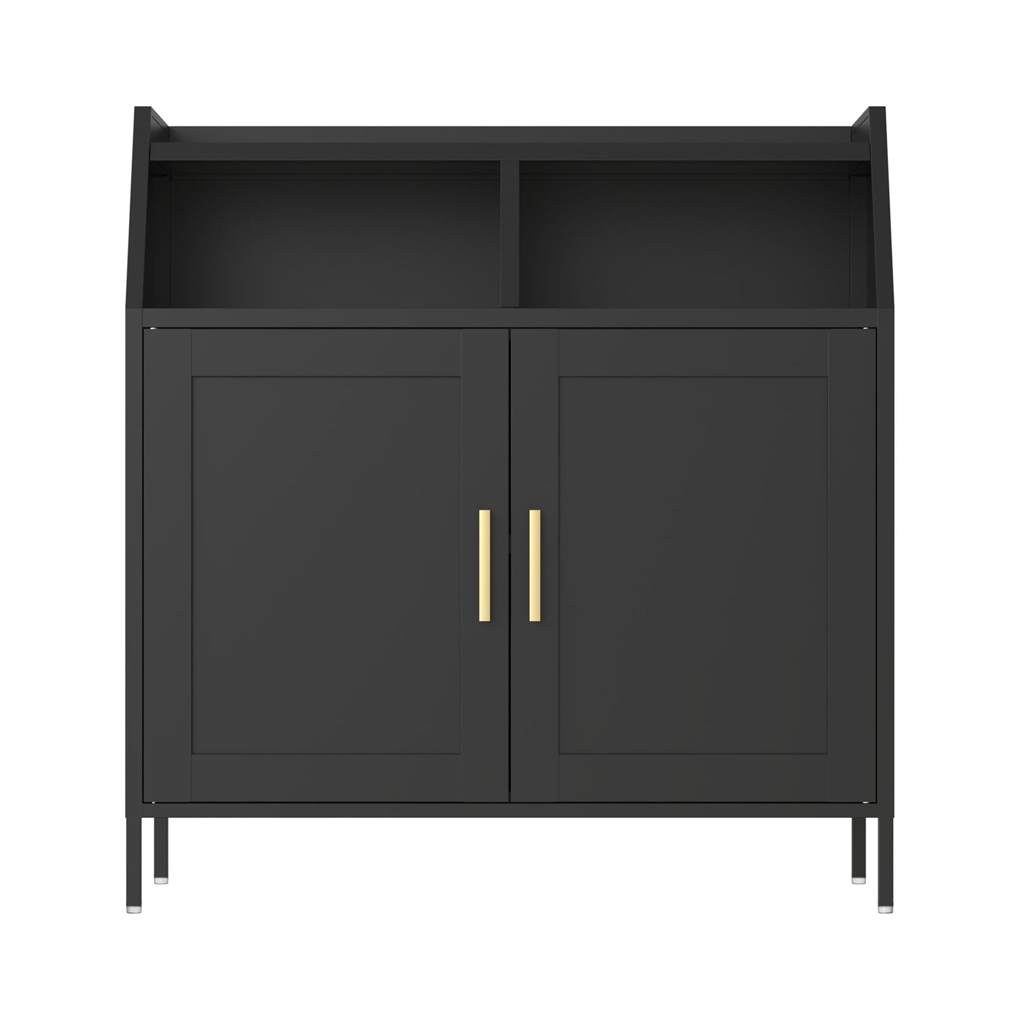 BIGWOO Durable Modern Sideboard, Cold-rolled Steel Black - Walmart.com