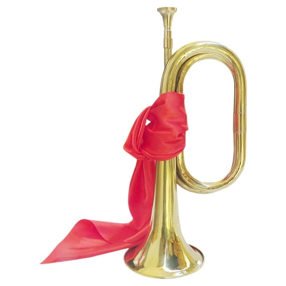 OUNONA Golden Bugle Trumpet for Beginners - Wind Instrument for Music Performance and Practice