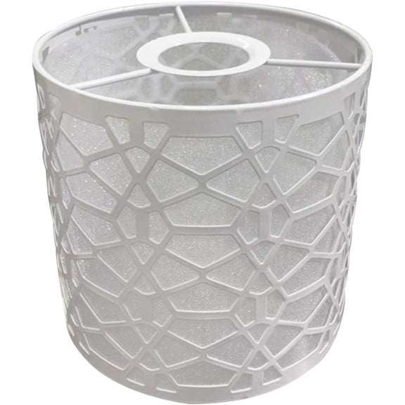 Metal Bulb Guard Lamp Cage for Pendant Light, White Ceiling Pendant Light Lampshade Frame Ceiling Fan Light Bulb Covers, Open Style DIY Lamp Shade Replacement Accessories (3)