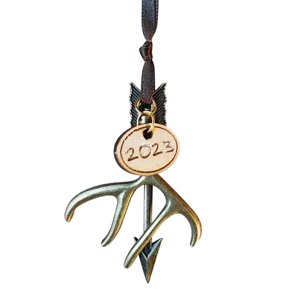 Metal Bullets and Antler Christmas Tree Decorations and Antler