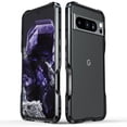 thumbnail image 1 of Metal Bumper Case for Google Pixel 8 Pro, Aluminum Alloy Metal Frame Bumper Slim Cool No Back Design Not Affect Signal Fast Heat Dissipation For Google Pixel 8 Pro,Black, 1 of 10