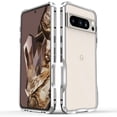 thumbnail image 1 of Metal Bumper Case for Google Pixel 8 Pro, Aluminum Alloy Metal Frame Bumper Slim Cool No Back Design Not Affect Signal Fast Heat Dissipation For Google Pixel 8 Pro,Silver, 1 of 10